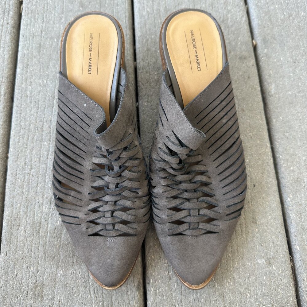 Nordstrom Rack Grey Mules Size 7 (Melrose & Market)
